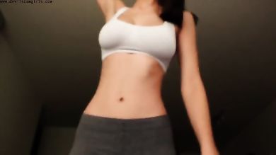 Девка мастурбирует вибратором лаская свою писю через лосины, а сняв их доходит до оргазма